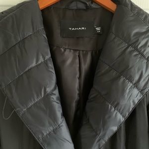Gorgeous Tahari black coat with hood